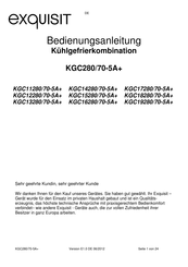 exquisit KGC11280/70-5A+ Bedienungsanleitung