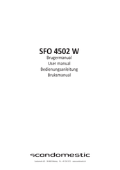 Scandomestic SFO 4502 W Bedienungsanleitung