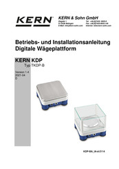 KERN KDP-Serie Betriebs Und Installationsanleitung