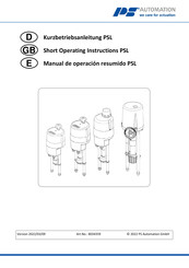 PS Automation PSL201 Kurz- Betriebsanleitung