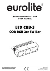 EuroLite LED CBB-3 COB RGB 3x15W Bar Bedienungsanleitung