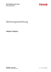 Traub TNX200.3 Wartungsanleitung