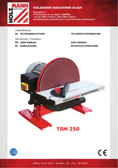 HOLZMANN-MASCHINEN TSM 250 Betriebsanleitung