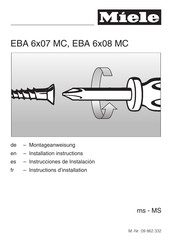 Miele EBA 607 MC Serie Montageanleitung