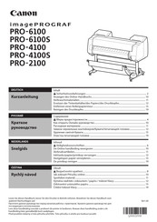 Canon imagePROGRAF PRO-4100 Kurzanleitung