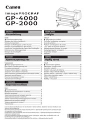 Canon GP-2000 Kurzanleitung