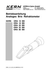 Kern ORA 10 BB Betriebsanleitung