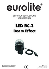 EuroLite LED BC-3 Beam Effect Bedienungsanleitung