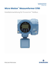 Emerson Micro Motion 5700 Installationsanleitung