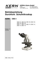 KERN Optics OBS 114 Betriebsanleitung