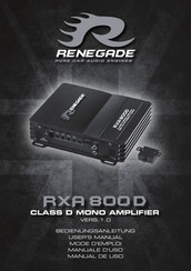 Renegade RXA 800 D Bedienungsanleitung