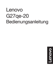 Lenovo G27qe-20 Bedienungsanleitung