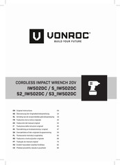 VONROC IW502DC Bersetzung Der Originalbetriebsanleitung