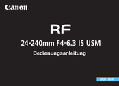 Canon 24-240mm F4-6.3 IS USM Bedienungsanleitung