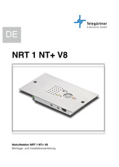 Telegärtner NRT 1 NT+V8 Montage-Und Installationsanleitung