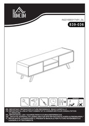HOMCOM 839-036 Bedienungsanleitung
