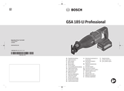 Bosch GSA 185-LI Professional Originalbetriebsanleitung