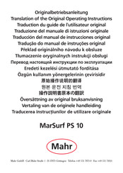 Mahr MarSurf PS 10 Originalbetriebsanleitung
