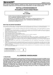Sharp NU-JC400B Installationshandbuch