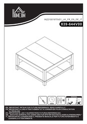 HOMCOM 839-644V00 Bedienungsanleitung