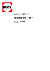 Electrolux EMS 26408 U Bedienungsanleitung