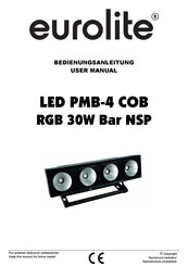 EuroLite LED PMB-4 COB QCL 30W Leiste Bedienungsanleitung