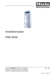 Miele professional PWD 8546 Installationsplan