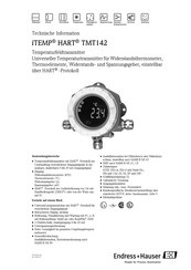Endress+Hauser iTEMP HART TMT142 Technische Information