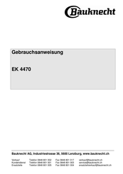 Bauknecht EK 4470 Gebrauchsanweisung