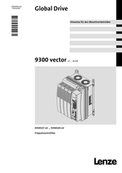 Lenze 9300 vector Hinweise Für Den Maschinenbetreiber