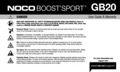 noco Boost sport GB20 Benutzerhinweise Und Garantie