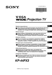 Sony WEGA WIDE KP-44PX3 Bedienungsanleitung