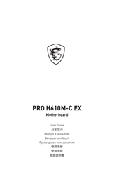 MSI PRO H610M-C EX Benutzerhandbuch