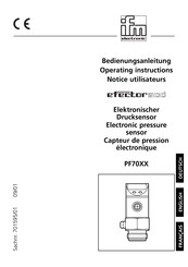 IFM Electronic efector500 PF70 Serie Bedienungsanleitung