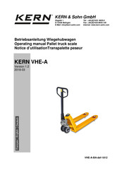 KERN VHE-A Serie Betriebsanleitung