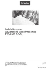 Miele PWM 920 SI Installationsplan