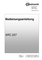 Bauknecht ARC 227 Bedienungsanleitung