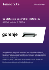Gorenje BHP62CLB Bedienungsanleitung