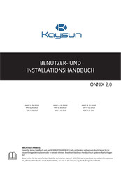 Kaysun ONNIX 2.0 KAY-D 52 DR10 Benutzer- Und Installationshandbuch
