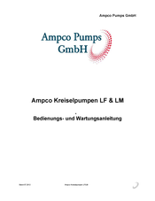 Ampco Pumps Company LF Serie Bedienungs- Und Wartungsanleitung