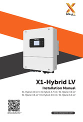 SolaX Power X1-Hybrid-3.0-LV Installationsanleitung