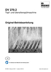 Meiko DV 270.2 Originalbetriebsanleitung