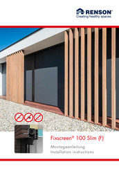 Renson Fixscreen 100 Slim Montageanleitung