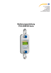 PCE Instruments PCE-DDM WI Serie Bedienungsanleitung