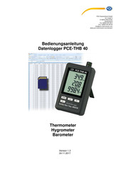 Pce Instruments PCE-THB 40 Bedienungsanleitung