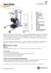 SystemRoMedic MiniLift200 Bedienungsanleitung