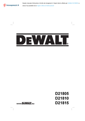DeWalt D21805KS Bedienungsanleitung
