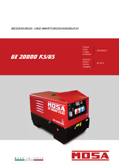 Mosa 250309003 Bedienungs- Und Wartungshandbuch