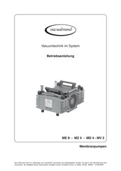 vacuubrand MV 2 Betriebsanleitung