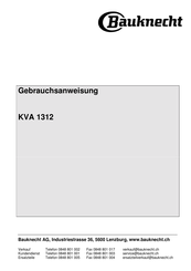 Bauknecht KVA 1312 Gebrauchsanweisung